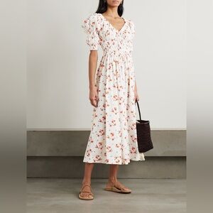 NWT Doen Ischia Dress in Poppy Field White Pink